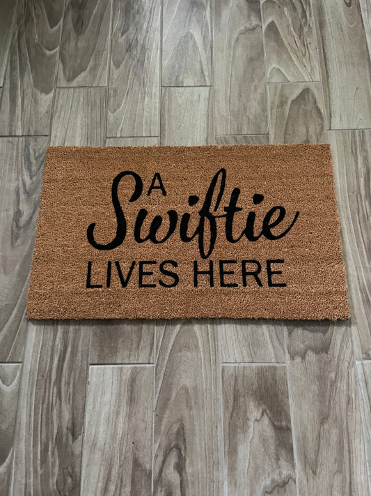 A Swiftie Lives Here Doormat