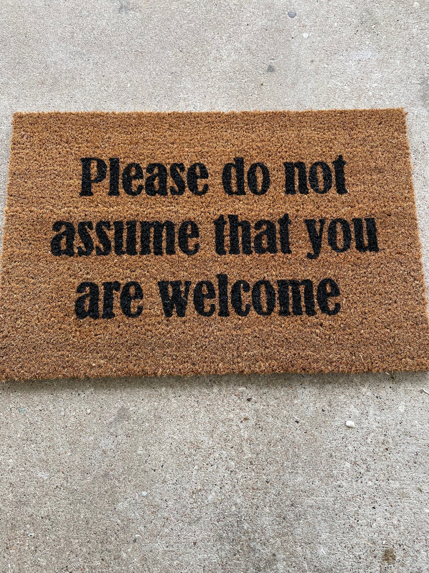 Please Do Not Assume That You Are Welcome Doormat