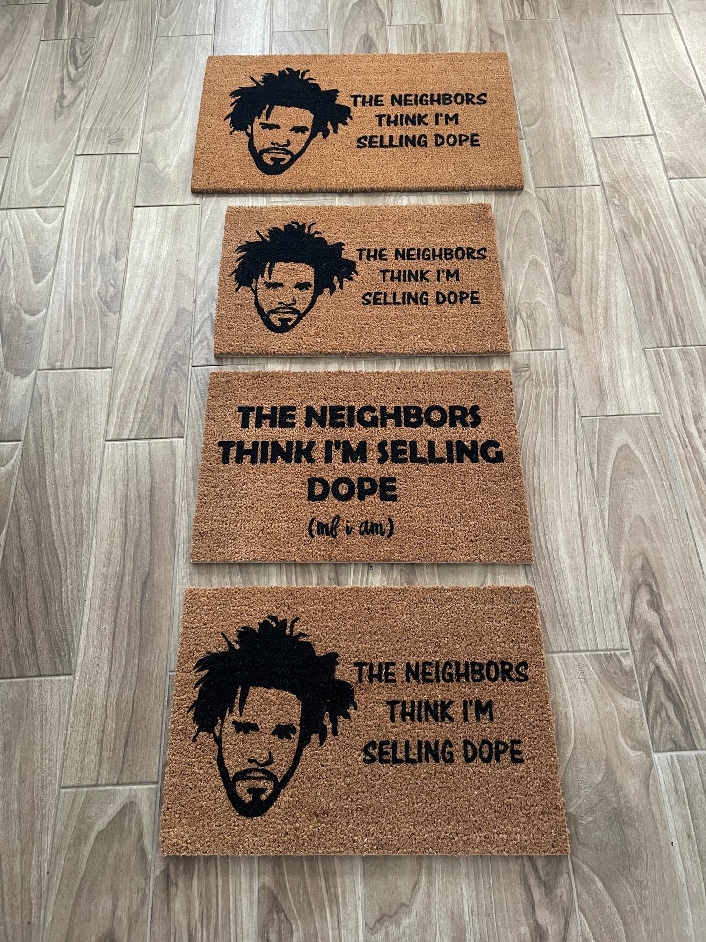 Neighbors Think I'm Selling J. Cole Face Doormat