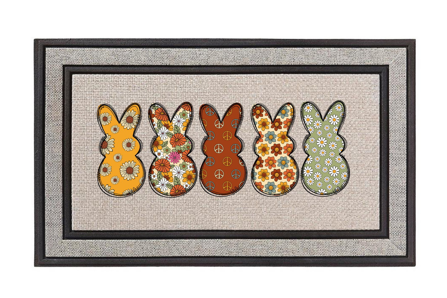 Easter Bunny Retro Doormat