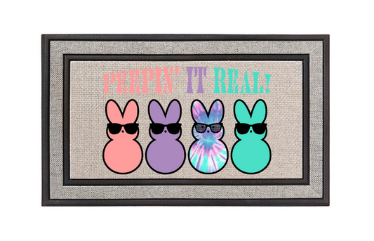 Peepin' It Real Doormat