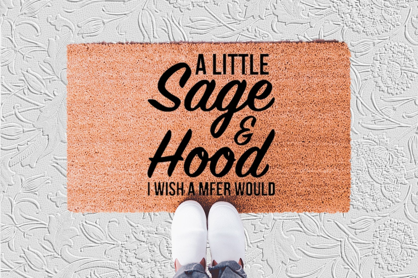 A Little Sage & Hood Doormat